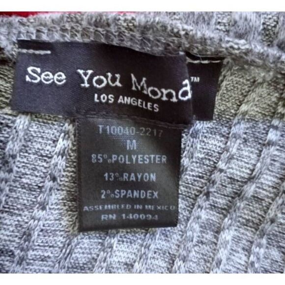 SEE YOU MONDAY GRAY LONG CARDIGAN SZ.M EUC - Picture 4 of 4